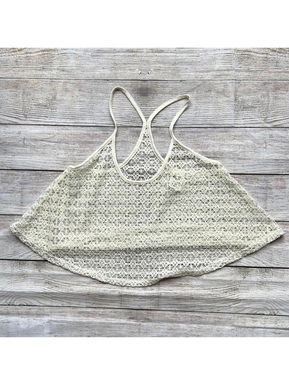PINK Crochet crop Tank Top